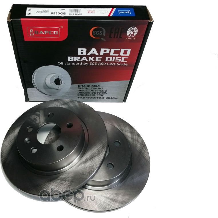 Диск тормозной зад. GM Astra, Astra J, Mokka, Cruze 13-, Optra 14 (Bapco). Артикул BD0368