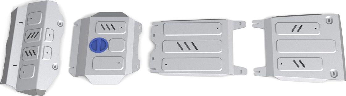 Защита Rival для радиатора, картера, КПП и РК Toyota Hilux VIII поколение 4WD (только со штатным бампером) 2015-2018 2018-2026. Артикул K333.9501.1