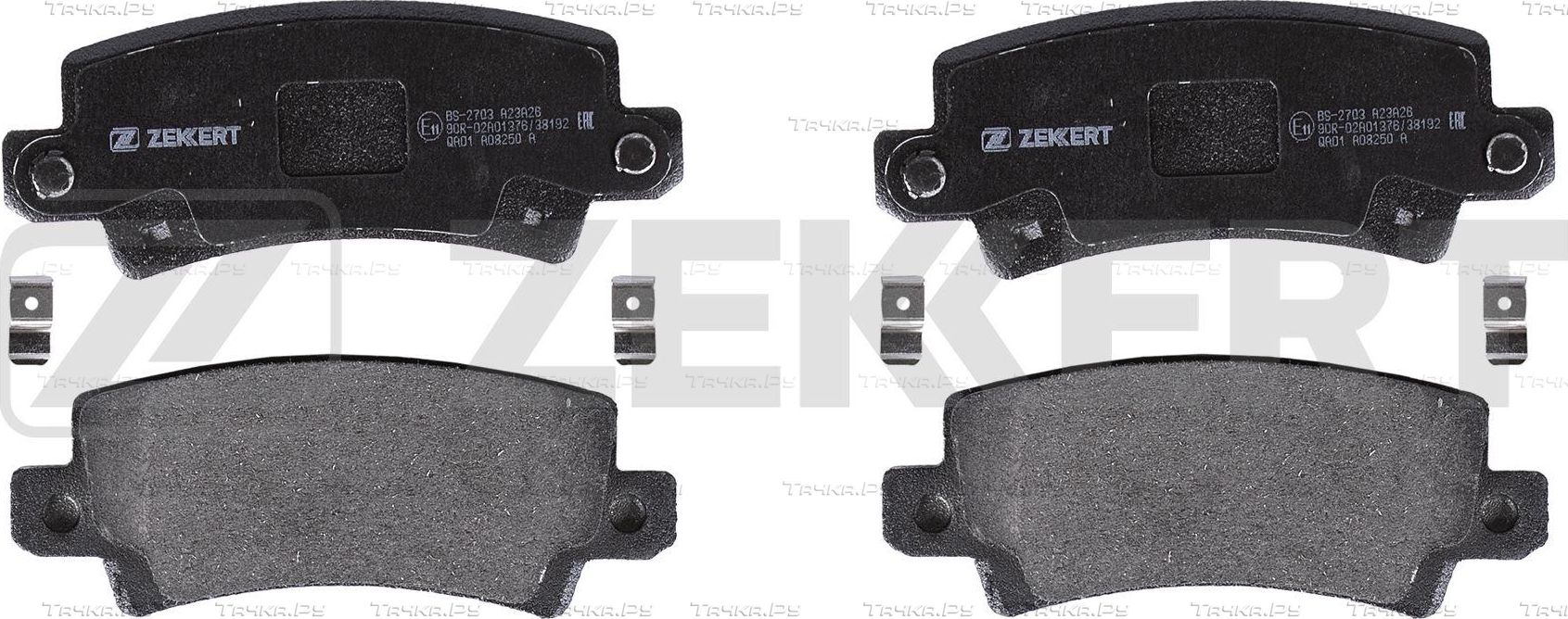 Тормозные колодки Zekkert задние для Toyota Corolla E120, E130 2001-2008. Артикул BS-2703