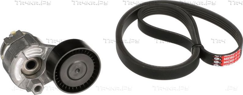 Приводной ремень поликлиновой с роликами (комплект) Gates Micro-V® Kit для Renault Kangoo I 2001-2005. Артикул K015PK1200