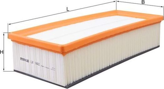 Воздушный фильтр Mahle. Артикул LX 1482