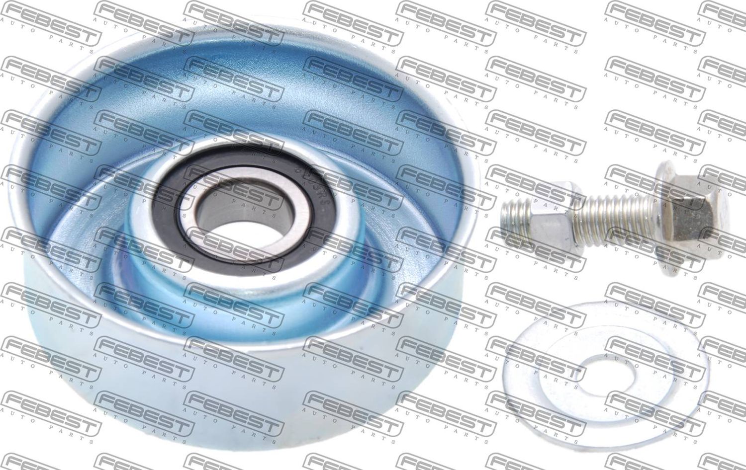 Натяжной ролик (натяжитель) приводного поликлинового ремня Febest. Артикул 0287-J31