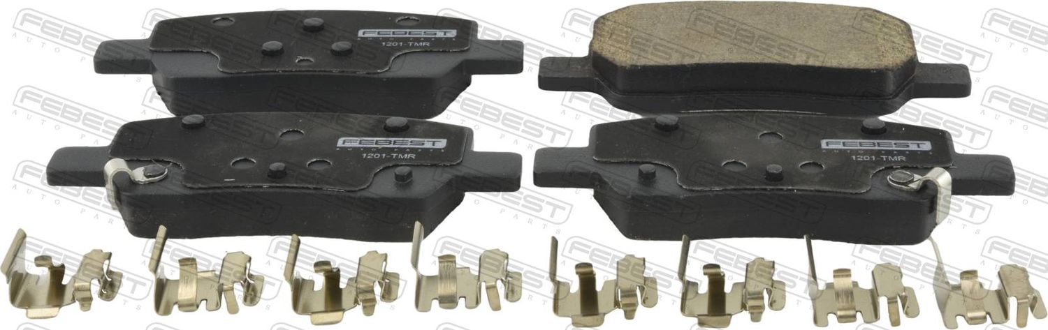 КОЛОДКИ ТОРМОЗНЫЕ ЗАДНИЕ КОМПЛЕКТ (Febest). Артикул 1201TMR