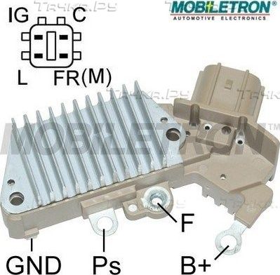 Реле-регулятор напряжения генератора Mobiletron. Артикул VR-H2005-197