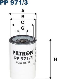 Топливный фильтр Filtron. Артикул PP 971/3