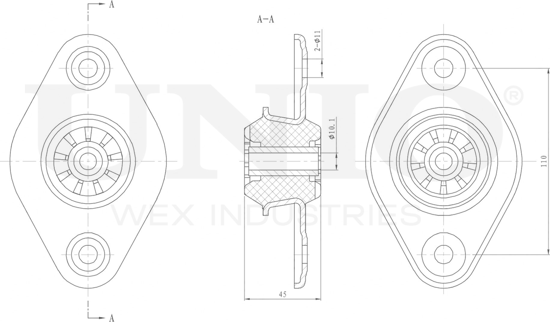 Опора амортизационной стойки (Unio). Артикул RMP-13095