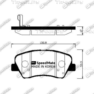 Тормозные колодки SpeedMate передние для Hyundai i30 II 2011-2017. Артикул SM-BPH048