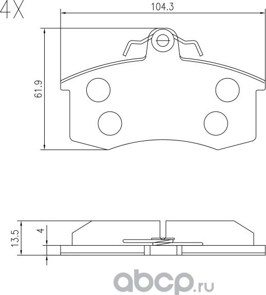 Колодки тормозные (Barnett). Артикул LD004S