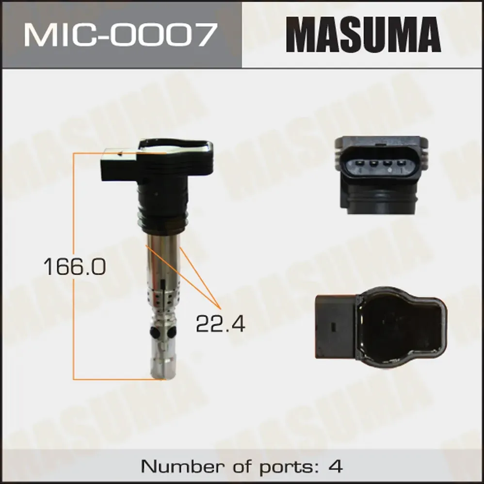 Катушка зажигания MASUMA, VOLKSWAGEN PASSAT / Masuma. Артикул MIC0007