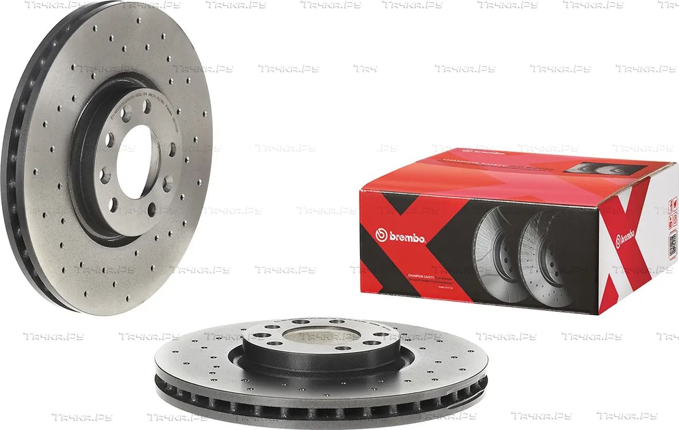 Тормозной диск Brembo XTRA LINE - Xtra передний для Citroen C5 II 2009-2017. Артикул 09.C133.1X