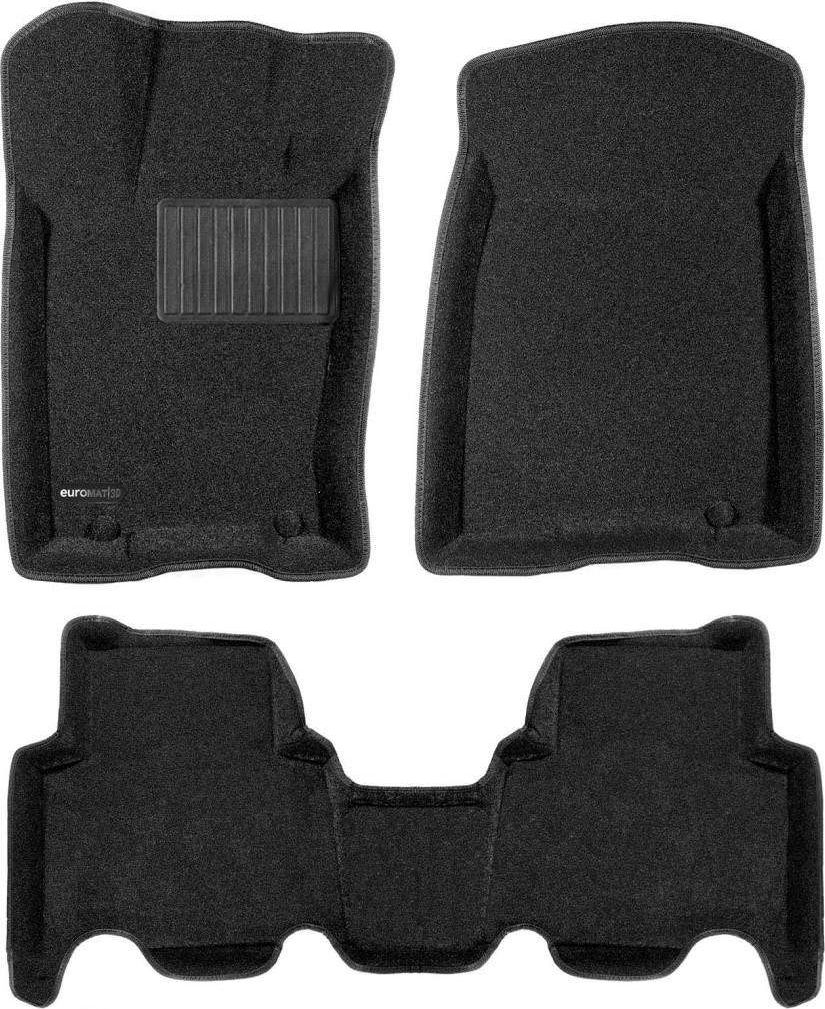 Коврики текстильные Euromat 3D Business для салона Kia Mohave (2 ряда) 2009-2026. Артикул EMC3D-002924