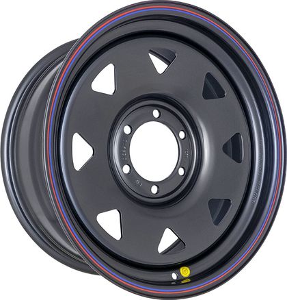 Колёсный диск OFF-ROAD Wheels усиленный стальной черный 6x139,7 8xR18 d110 ET+15 (треуг.) для Toyota Hilux VIII 2015-2023. Артикул 1880-63910BL+15A17