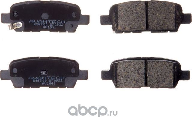 Колодки тормозные дисковые (противоскрипная пластина в компл.) (Avantech). Артикул AV1041