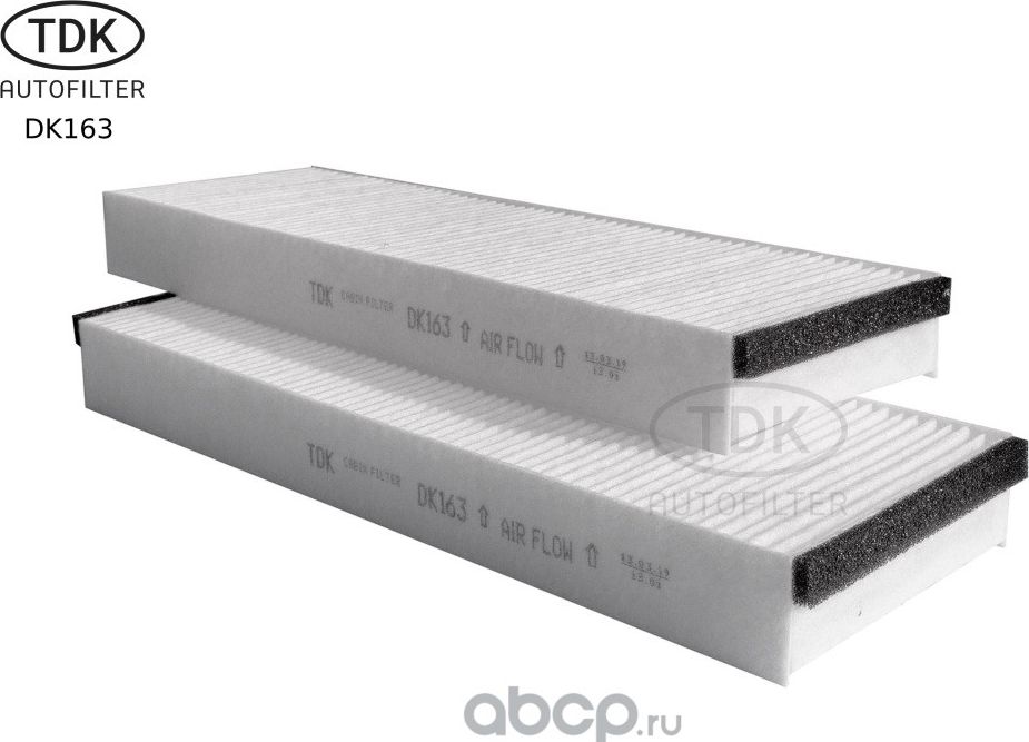 Фильтр салона AUDI A6 (4F/C6), Allroad II (4FH) VW XL1 (к-т 2 шт) (ТДК). Артикул DK163