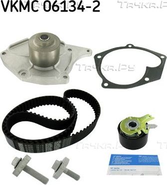 Помпа (водяной насос) с комплектом ремня ГРМ SKF для Renault Clio V 2008-2026. Артикул VKMC 06134-2
