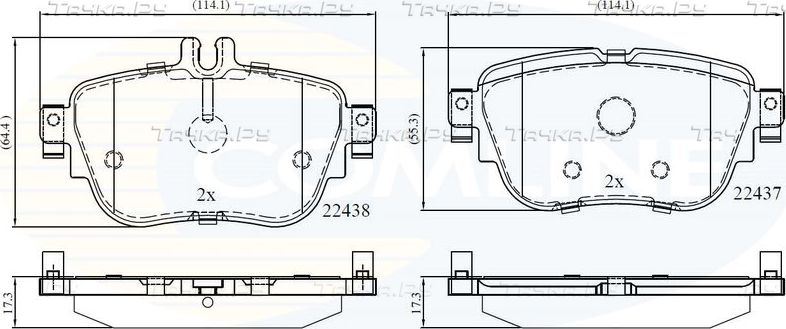 Тормозные колодки Comline. Артикул CBP02366