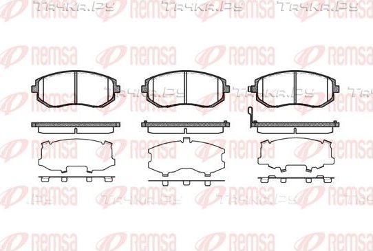Тормозные колодки Remsa передние для Subaru Outback III 2008-2009. Артикул 0951.11