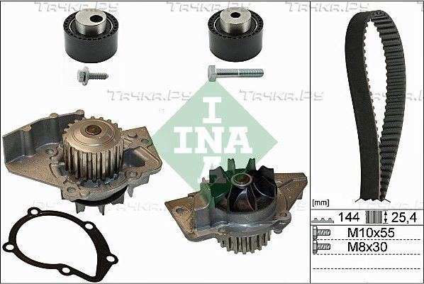 Помпа (водяной насос) с комплектом ремня ГРМ Ina для Citroen C8 I 2002-2014. Артикул 530 0235 30