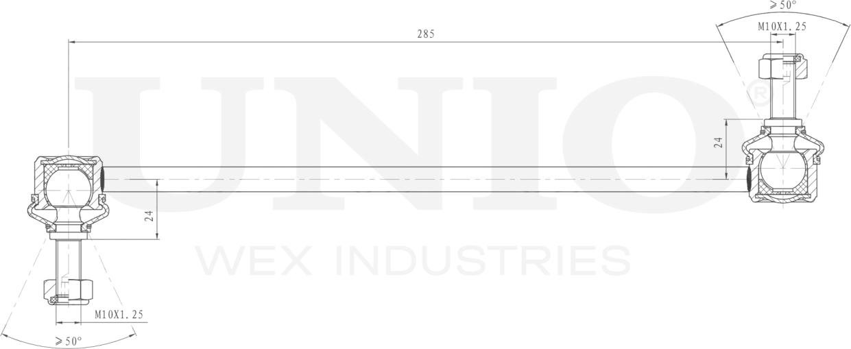 Тяга/стойка стабилизатора (Unio). Артикул SSP-50280