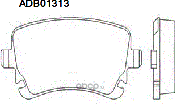 Колодки тормозные дисковые (Allied Nippon). Артикул ADB01313