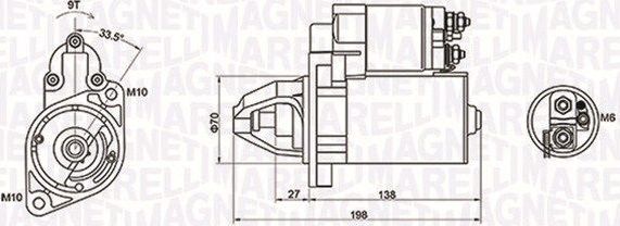 Стартер Magneti Marelli. Артикул 063721283010
