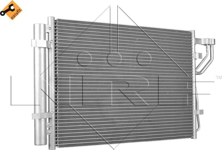 Радиатор кондиционера (конденсатор) NRF (алюминий). Артикул 350013