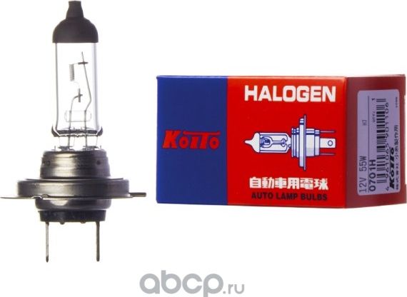 Лампа головного света Koito H7 12V 55W (уп. 1 шт.). Артикул 0701H
