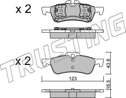 Тормозные колодки Trusting задние для MINI Cabrio I (R52) 2004-2007. Артикул 572.0