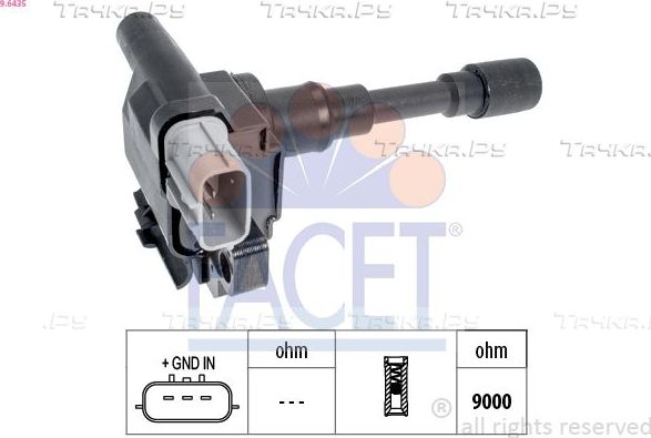 Катушка зажигания Facet Made in Italy - OE Equivalent для Suzuki Wagon R+ II 2000-2004. Артикул 9.6435