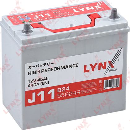 Аккумулятор LYNXauto HIGH PERFORMANCE для Toyota Raum I 1997-2003. Артикул J11