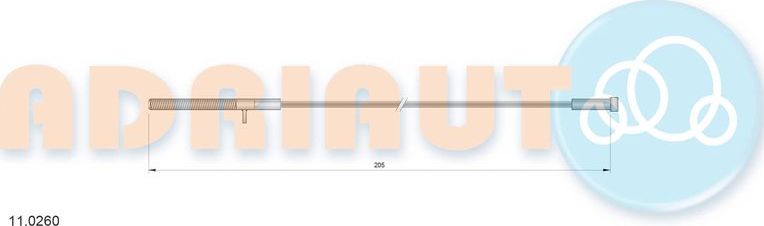 Трос ручника (тросик ручного тормоза) Adriauto для Alfa Romeo 164 I 1987-1998. Артикул 11.0260