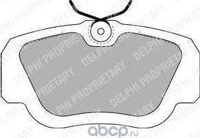 Комплект тормозных колодок, дисковый тормоз (Delphi). Артикул LP597