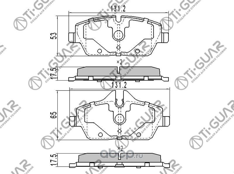 Тормозные колодки (TI-Guar). Артикул TG1611