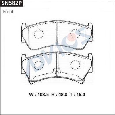 Тормозные колодки Advics. Артикул SN582P