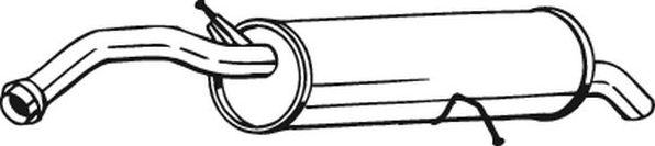 Глушитель (задняя часть) Bosal для Citroen C4 I 2008-2010. Артикул 135-093