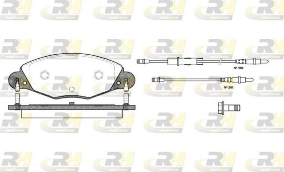 Тормозные колодки RoadHouse передние для Citroen C5 I 2001-2008. Артикул 2827.04