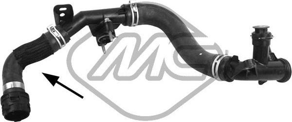 Патрубок радиатора (системы охлаждения) Metalcaucho. Артикул 97787