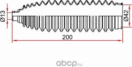 Пыльник рулевой рейки NISSAN ALMERAQASHQATEANA  (SAT). Артикул ST482044M525