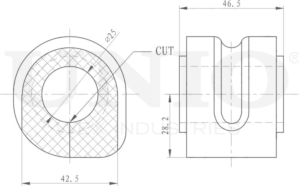 Втулка стабилизатора (Unio). Артикул RMP-10077