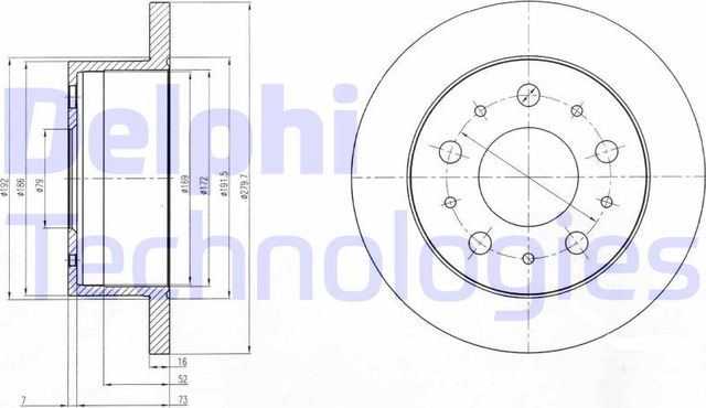 Тормозной диск Delphi. Артикул BG4099