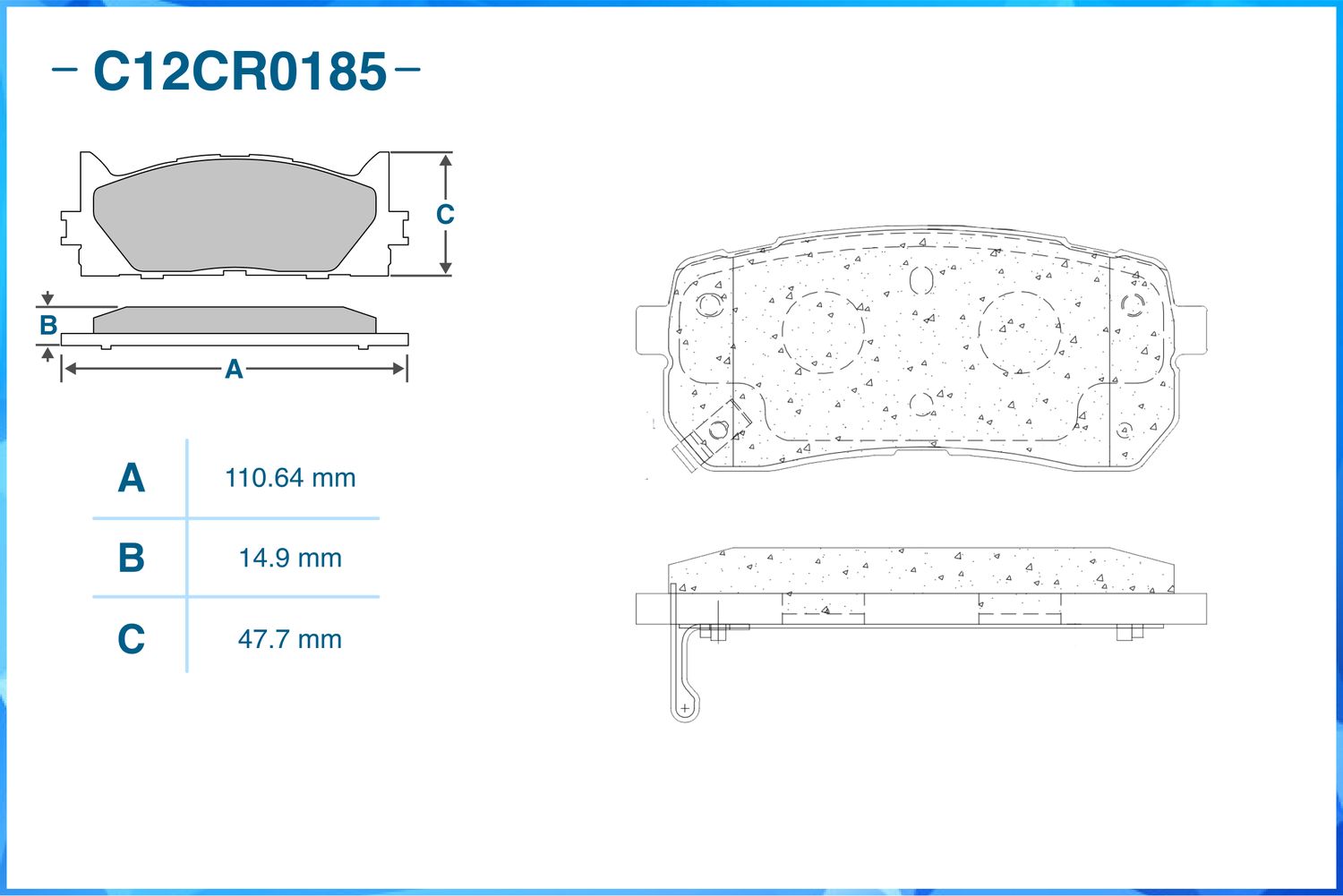 Колодки тормозные задние (Low Metallic) (Cworks). Артикул C12CR0185