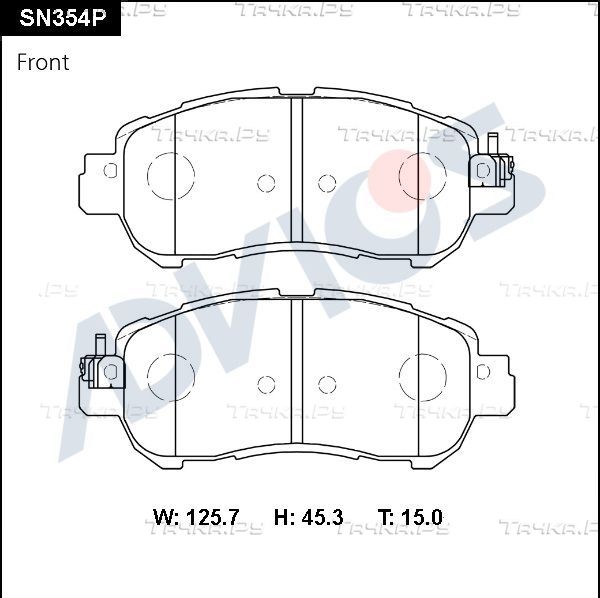 Тормозные колодки Advics. Артикул SN354P