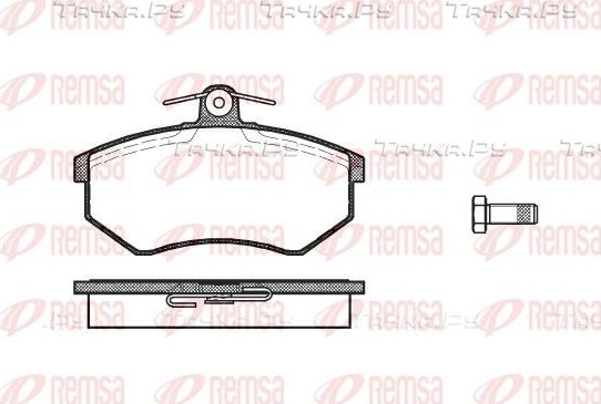 Тормозные колодки Remsa передние для Volkswagen Golf II 1988-1991. Артикул 0134.00
