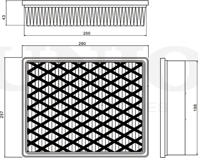 Фильтр воздушный (Unio). Артикул FLT-10134