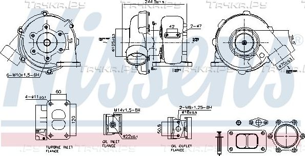Турбина (турбокомпрессор) Nissens ** FACTORY NEW **. Артикул 93713