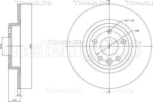 Тормозной диск Trusting задний для Land Rover Discovery Sport I 2014-2026. Артикул DF1864