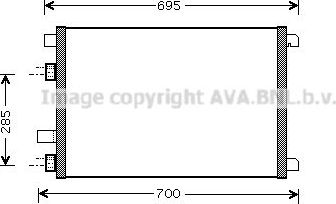 Радиатор кондиционера (конденсатор) AVA. Артикул RTA5305