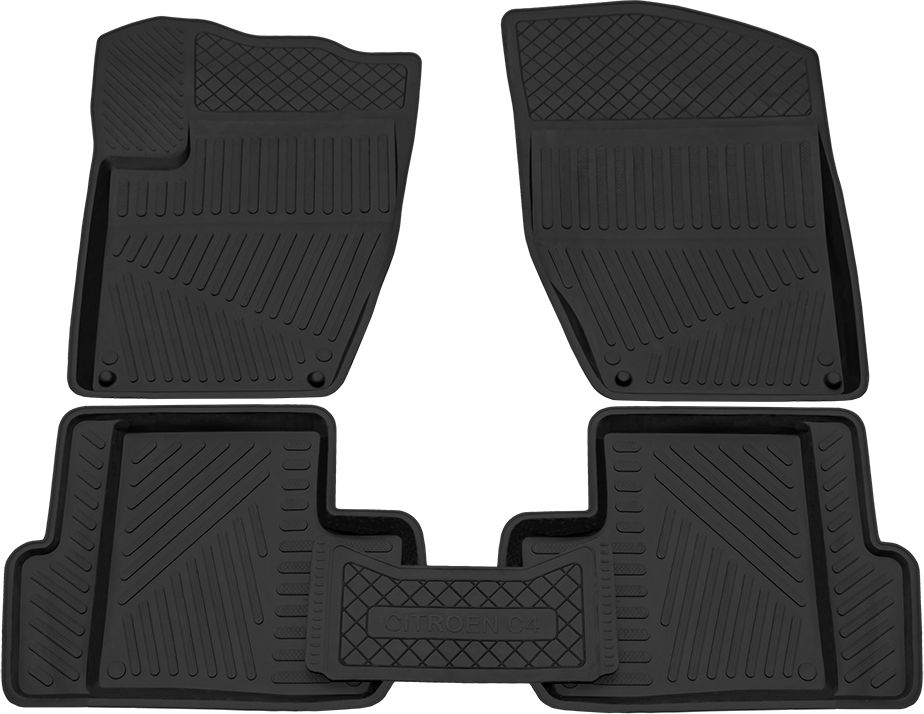 Коврики Rezkon резиновые для салона Citroen C4 I 2004-2010. Артикул 1013005100