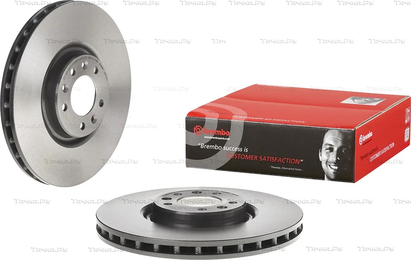 Тормозной диск Brembo PRIME LINE - UV Coated передний для Citroen C6 2005-2012. Артикул 09.A089.11