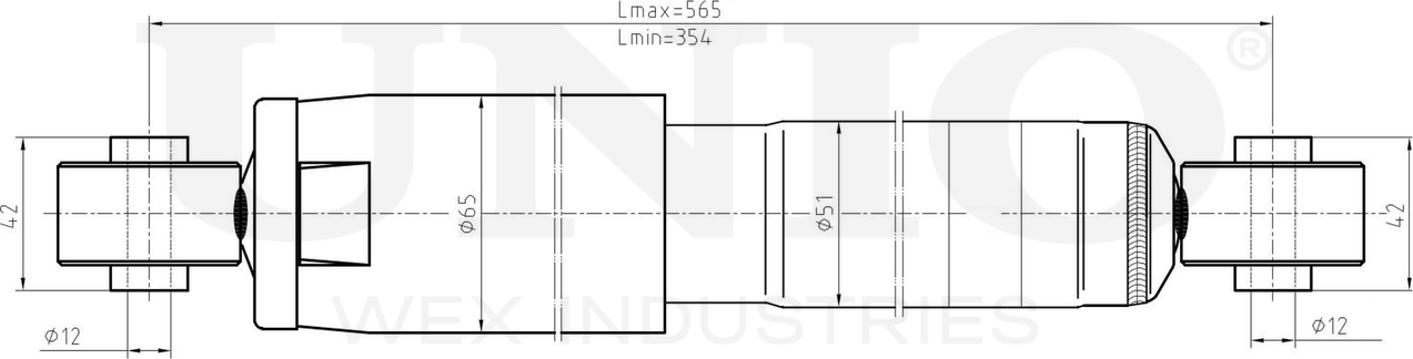 Амортизатор подвески (Unio). Артикул SAB-10475